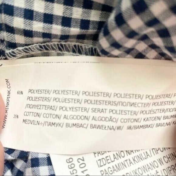 Mink Pink Wanderer Gingham One Shoulder Dress With Frill - Picture 12 of 12